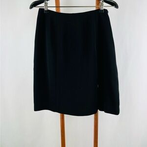 Classic Black A-Line Skirt with Zipper Detail